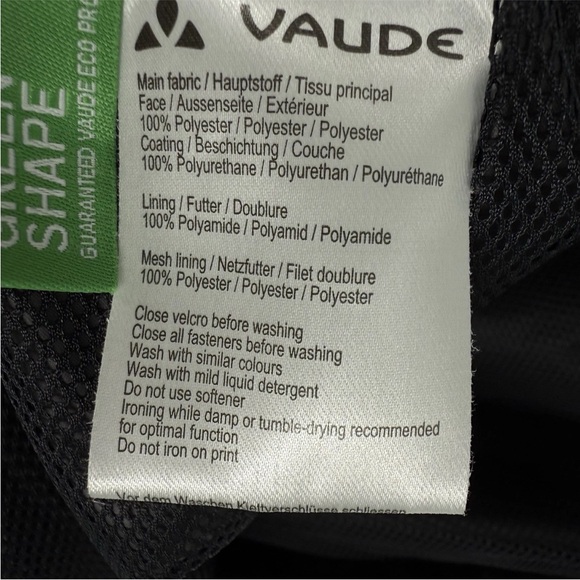 Vaude Rain Pants Mens Size XL Black Seam-Sealed Mesh Lined Full Side Zip - Picture 8 of 11